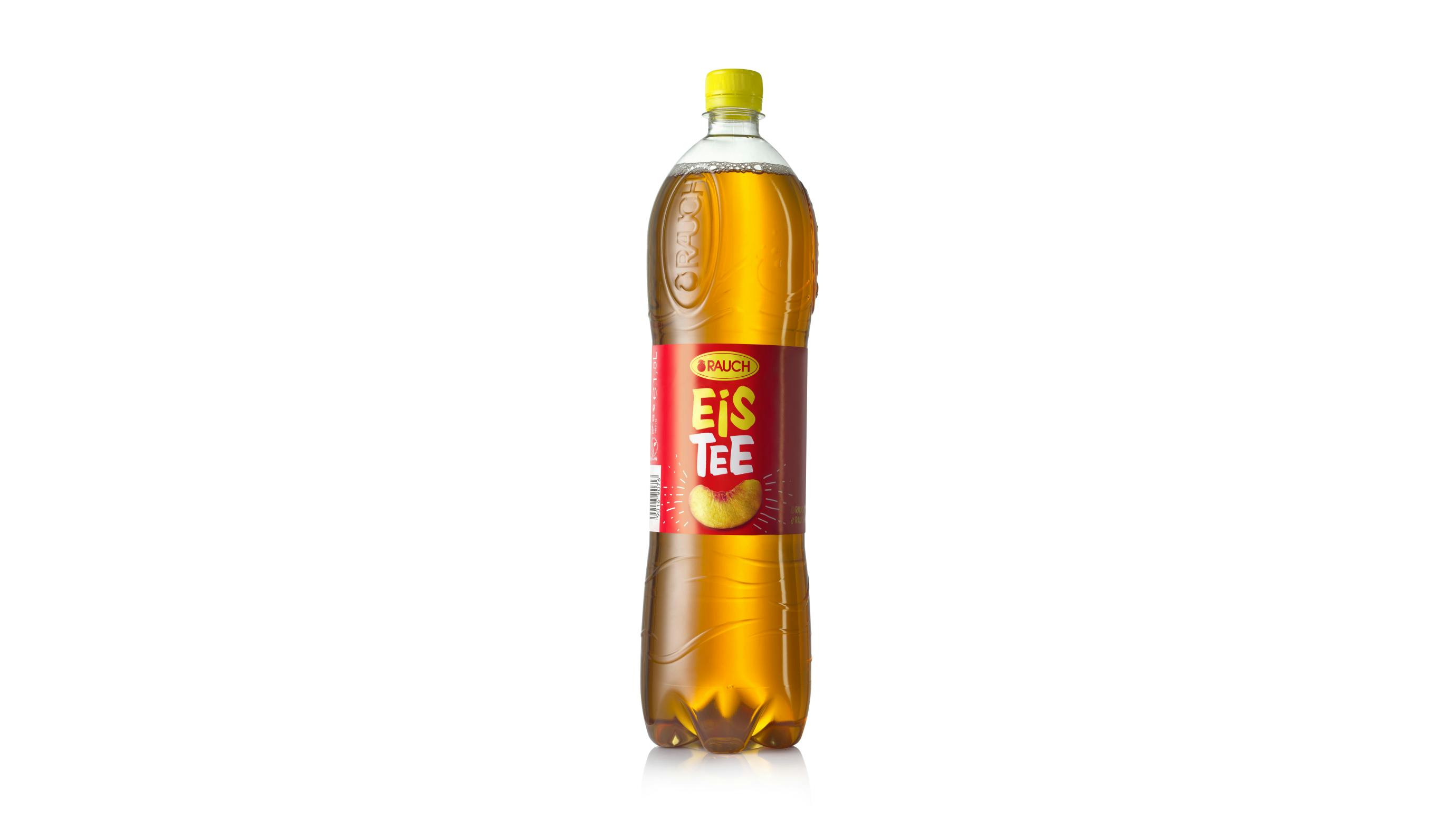 Rauch Eistee Pfirsich bottle with closure
