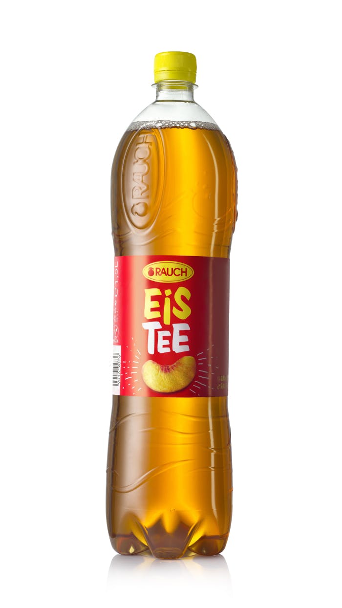 Rauch Eistee Pfirsich bottle with closure